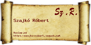 Szajkó Róbert névjegykártya