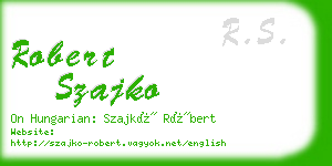 robert szajko business card